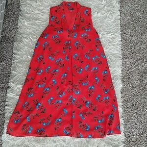 Vince Camuto Red Floral Dress
